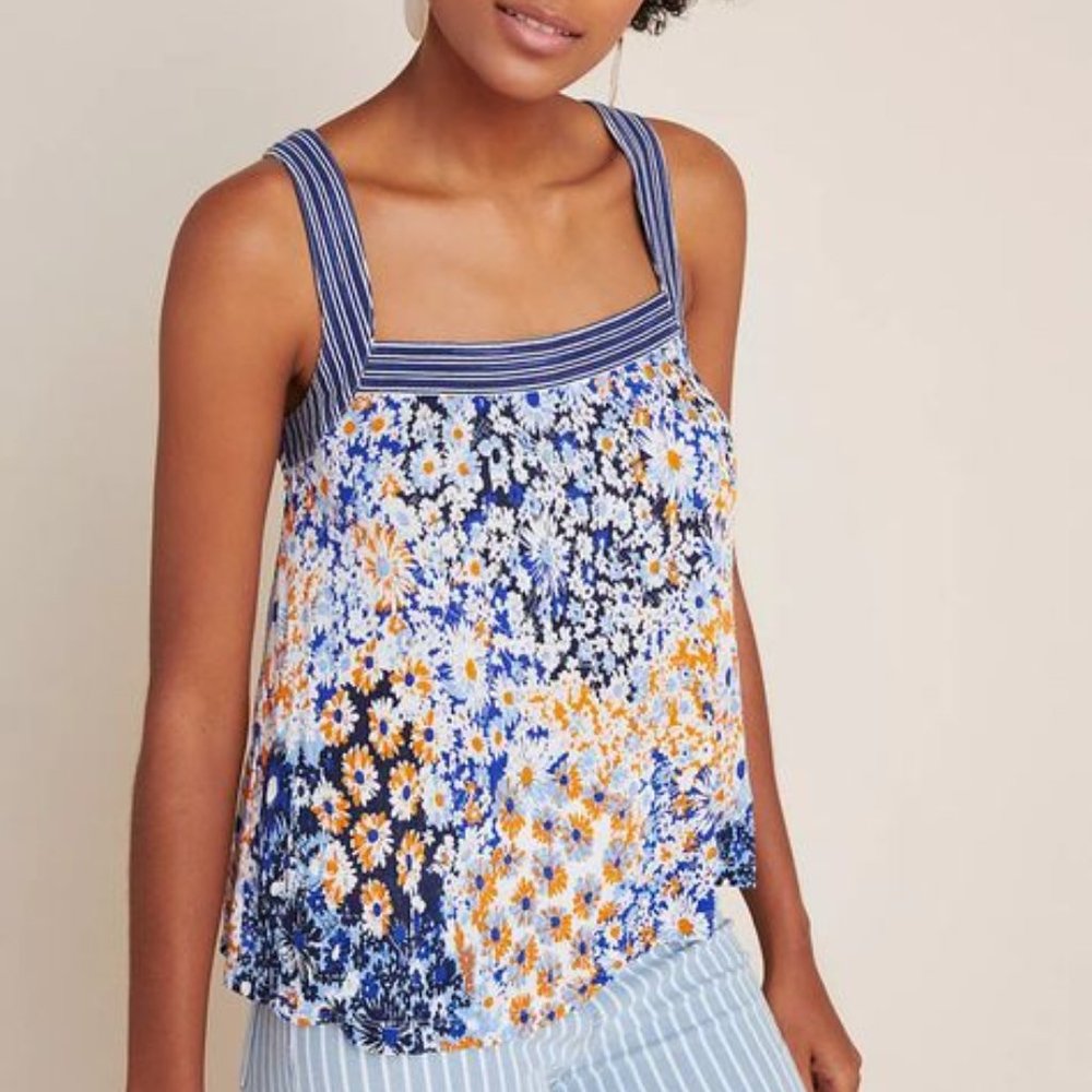 Anthropologie Maeve Caryn Square Neck Tank NWT